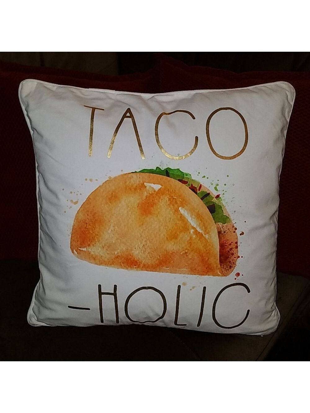 Taco Holic Pillow cover THRO By Marlo Lorenz
